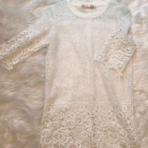 Adorable white lace top